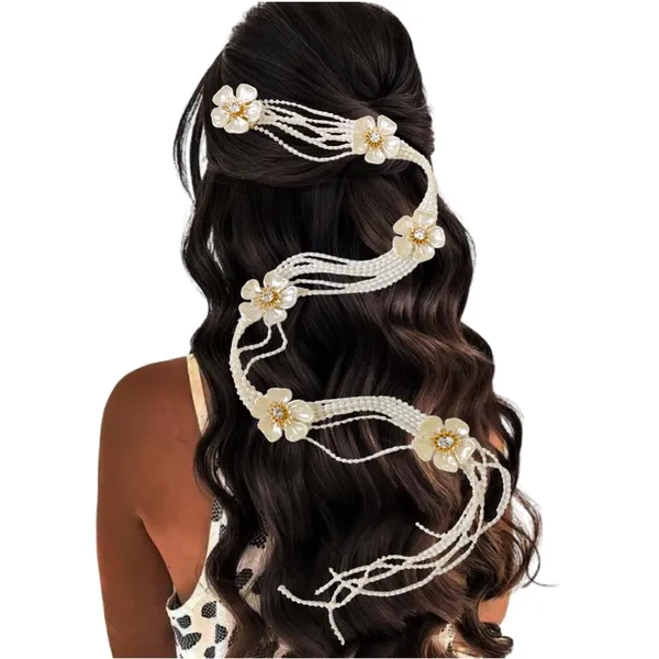 Multicolor_Artificial_Plastic_Pearl_Choti_With_Crystal_Stones_&_Intricate_Floral_Design_Hairpin_Accessories_For_Women_&_Girls_(14_X_8_X_1_Cm)