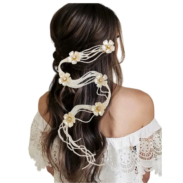 Multicolor_Artificial_Plastic_Pearl_Choti_With_Crystal_Stones_&_Intricate_Floral_Design_Hairpin_Accessories_For_Women_&_Girls_(14_X_8_X_1_Cm)