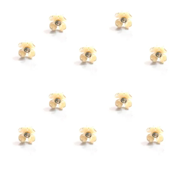 Golden_Artificial_Metal_Pin_And_Delicate_Pearl_Flowers_With_Crystal_Stone_Design_Hair_Pin_For_Women_(Set_Of_10)_(14_X_8_X_1_Cm)