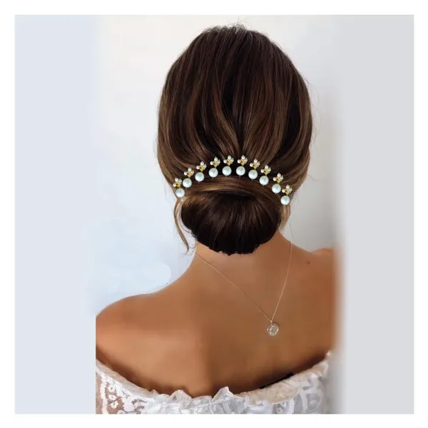 Gold_Artificial_Delicate_Pearl_Beads_With_Small_Ghungroo_Bells_Design_Hairpin_Accessories_For_Women_&_Girls_(Set_Of_10)_(14_X_8_X_1_Cm)