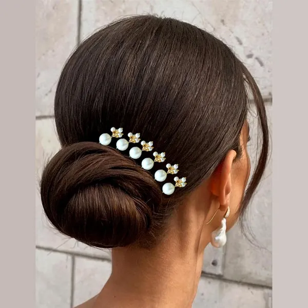 Gold_Artificial_Delicate_Pearl_Beads_With_Small_Ghungroo_Bells_Design_Hairpin_Accessories_For_Women_&_Girls_(Set_Of_10)_(14_X_8_X_1_Cm)