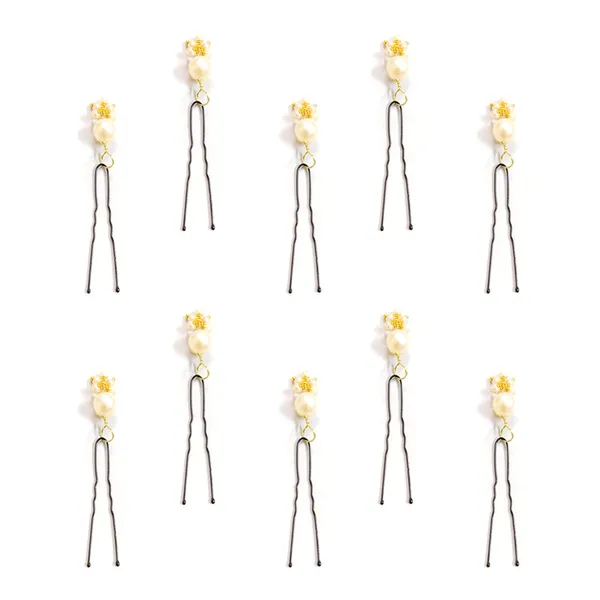 Gold_Artificial_Delicate_Pearl_Beads_With_Small_Ghungroo_Bells_Design_Hairpin_Accessories_For_Women_&_Girls_(Set_Of_10)_(14_X_8_X_1_Cm)