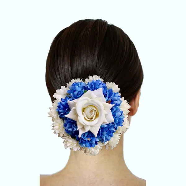 Dark_Blue_Fabric_Rose_Floral_Design_Gajra_Accessories_For_Women_&_Girls_(14_X_8_X_1_Cm)