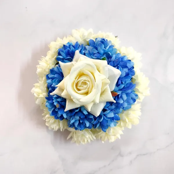 Dark_Blue_Fabric_Rose_Floral_Design_Gajra_Accessories_For_Women_&_Girls_(14_X_8_X_1_Cm)