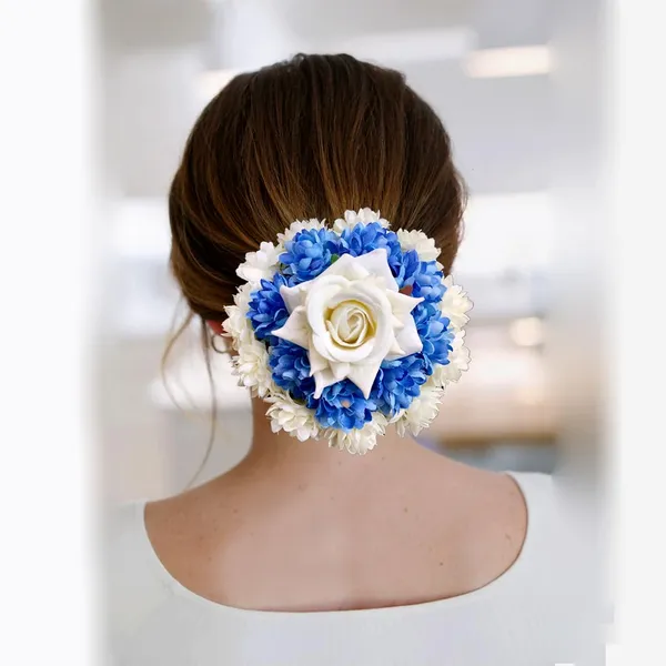 Dark_Blue_Fabric_Rose_Floral_Design_Gajra_Accessories_For_Women_&_Girls_(14_X_8_X_1_Cm)