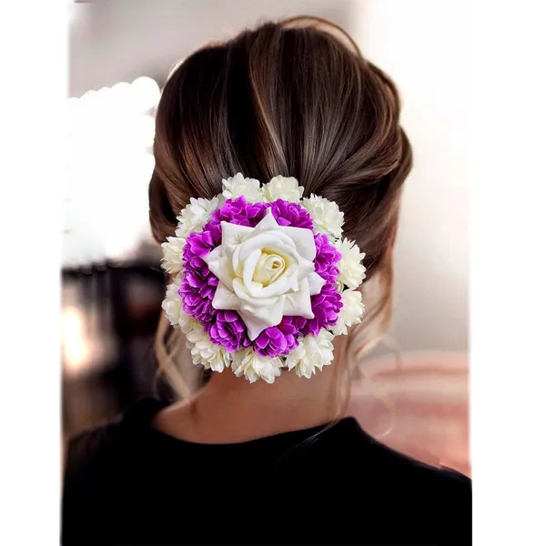 Purple_Fabric_Rose_Floral_Design_Gajra_Accessories_For_Women_&_Girls_(14_X_8_X_1_Cm)