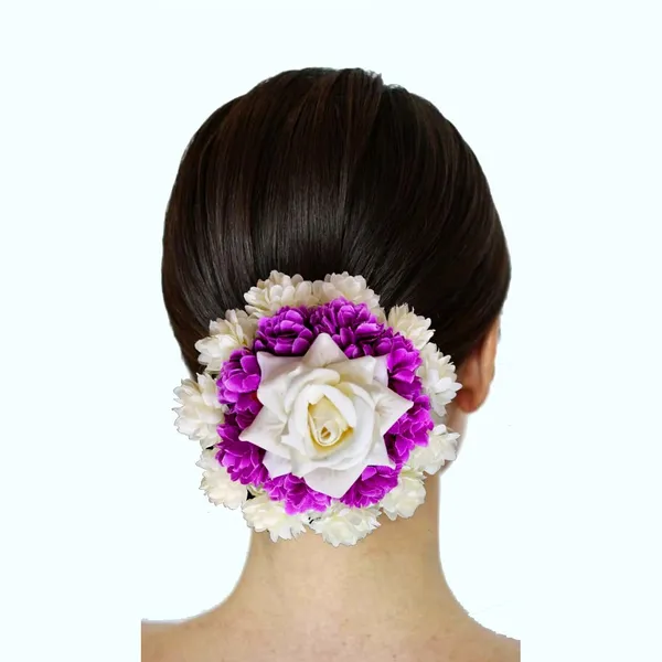 Purple_Fabric_Rose_Floral_Design_Gajra_Accessories_For_Women_&_Girls_(14_X_8_X_1_Cm)