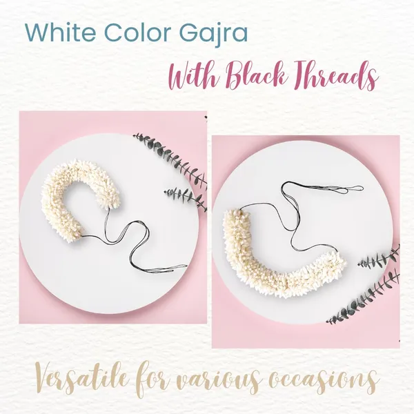 Multicolor_Artificial_Gajra_With_Classic_Intricate_Black_Thread_Hair_Pin_Accessories_For_Women_&_Girls_(14_X_8_X_1_Cm)