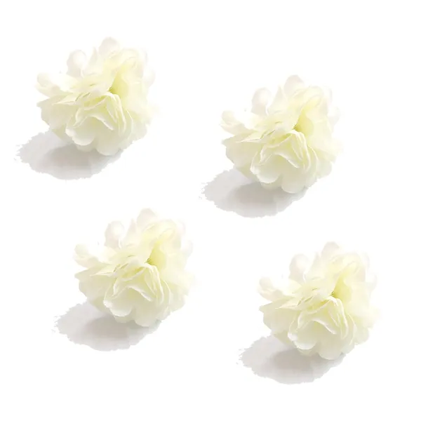 White_Artificial_Fabric_Rose_With_Golden_Pins_Hair_Pin_Accessories_For_Women_&_Girls_(Set_Of_4)_(14_X_8_X_1_Cm)