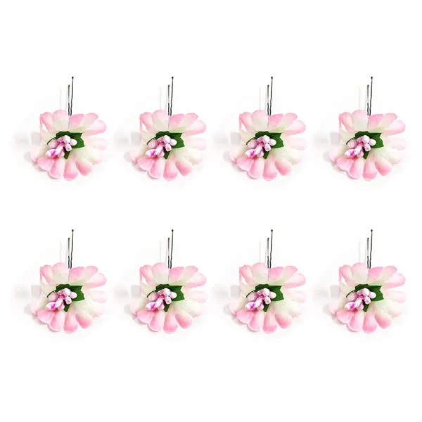 Baby_Pink_Fabric_Flower_With_Pollens_Hair_Pin_Accessories_For_Women_&_Girls_(Set_Of_8)_(14_X_8_X_1_Cm)