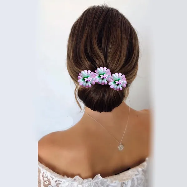 Baby_Pink_Fabric_Flower_With_Pollens_Hair_Pin_Accessories_For_Women_&_Girls_(Set_Of_8)_(14_X_8_X_1_Cm)