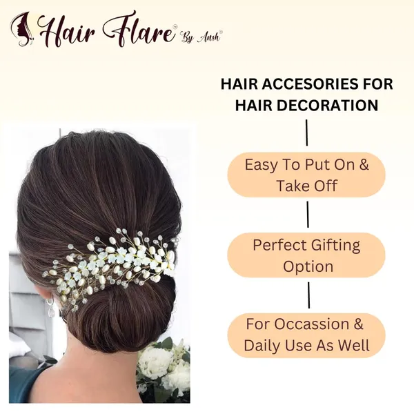 Silver_&_Gold_Artificial_Flowers_&_Pearl_Style_Juda_Bun_Hair_Accessories_For_Women_&_Girls_(14_X_8_X_1_Cm)