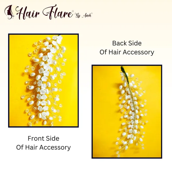Silver_&_Gold_Artificial_Flowers_&_Pearl_Style_Juda_Bun_Hair_Accessories_For_Women_&_Girls_(14_X_8_X_1_Cm)