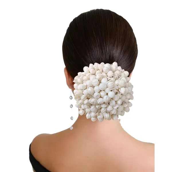 Gold_Artificial_Mogra_Flower_Design_Hairpin_For_Women_&_Girls