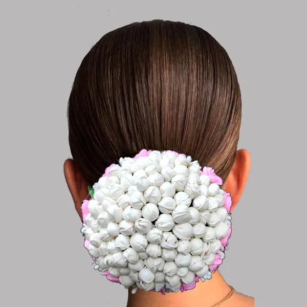 Baby_Pink_Artificial_Exquisite_Mogra_Flower_Judabun_With_Small_Adorned_Flowers_Design_Hairpin_Accessories_For_Women_&_Girls_(14_X_8_X_1_Cm)