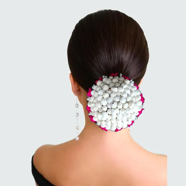 Dark_Pink_Artificial_Exquisite_Mogra_Flower_Judabun_With_Small_Adorned_Flowers_Design_Hairpin_Accessories_For_Women_&_Girls_(14_X_8_X_1_Cm)