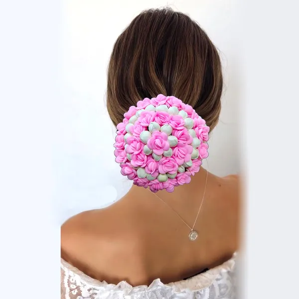 Baby_Pink_Artificial_Mogra_With_Small_Rose_Flower_Gajra_For_Women_&_Girls_(14_X_8_X_1_Cm)