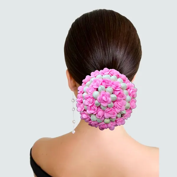 Baby_Pink_Artificial_Mogra_With_Small_Rose_Flower_Gajra_For_Women_&_Girls_(14_X_8_X_1_Cm)