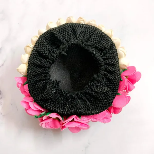 Baby_Pink_Artificial_Delicate_Mogra_Flower_Judabun_Adorned_With_Small_Flowers_Design_Hairpin_Accessories_For_Women_&_Girls_(14_X_8_X_1_Cm)