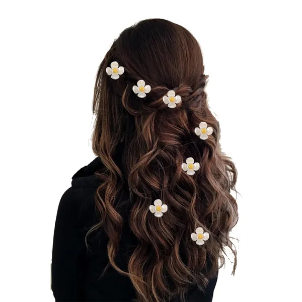 Gold_Artificial_Pearl_Flower_With_Gleaming_Beads_Design_Hairpin_For_Women_&_Girls_(Set_Of_8)_(14_X_8_X_1_Cm)
