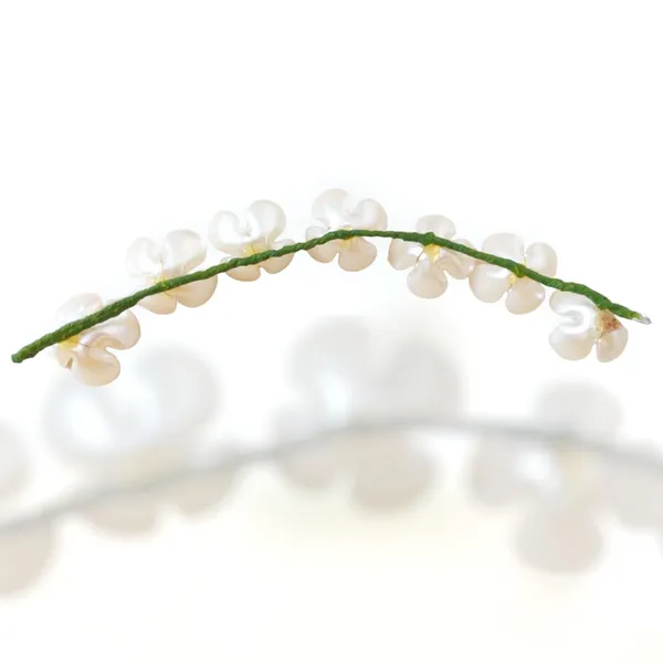 White_&_Gold_Artificial_Flowers_Hair_Vein_With_Seven_Pearl_&_Golden_Beads_Design_Hairpin_For_Women_(Set_Of_8)_(14_X_8_X_1_Cm)