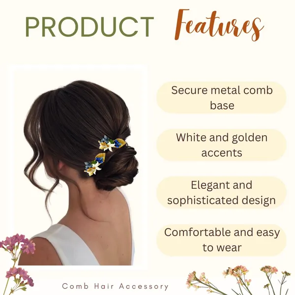 Blue_Artificial_Metal_Comb_Slide_Base_Hair_Pin,_Golden_Pollen_&_Leaf_Design_Hair_Pin_Accessories_For_Women_&_Girls_(Set_Of_4)_(14_X_8_X_1_Cm)