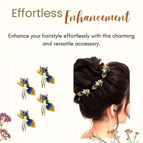 Blue_Artificial_Metal_Comb_Slide_Base_Hair_Pin,_Golden_Pollen_&_Leaf_Design_Hair_Pin_Accessories_For_Women_&_Girls_(Set_Of_4)_(14_X_8_X_1_Cm)