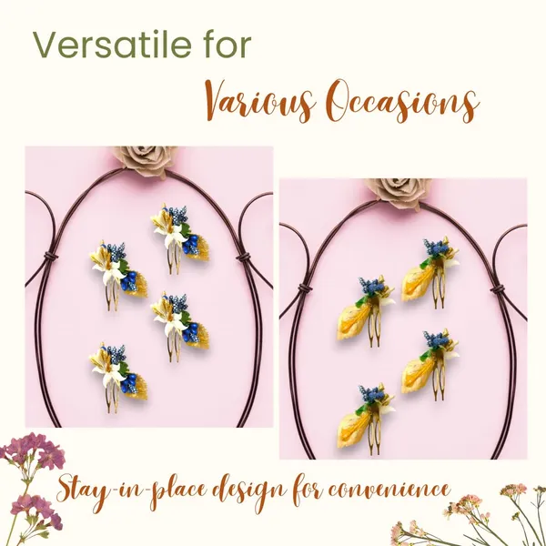 Blue_Artificial_Metal_Comb_Slide_Base_Hair_Pin,_Golden_Pollen_&_Leaf_Design_Hair_Pin_Accessories_For_Women_&_Girls_(Set_Of_4)_(14_X_8_X_1_Cm)