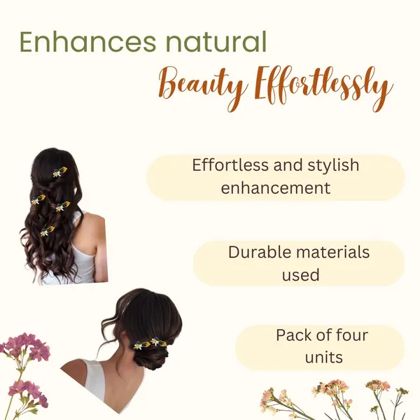 Purple_Artificial_Metal_Comb_Slide_Base_Hair_Pin,_Golden_Pollen_&_Leaf_Design_Hair_Pin_Accessories_For_Women_&_Girls_(Set_Of_4)_(14_X_8_X_1_Cm)