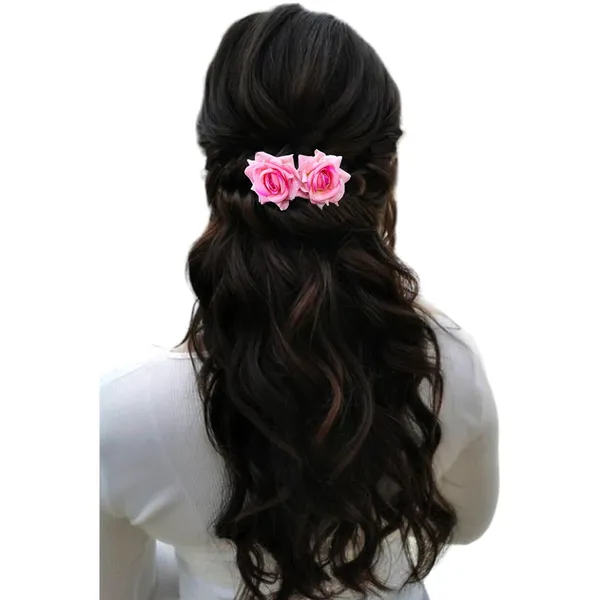 Baby_Pink_Comb_Slide_With_Dual_Rose_Flower_Hair_Accessories_For_Women_&_Girls_(14_X_8_X_1_Cm)