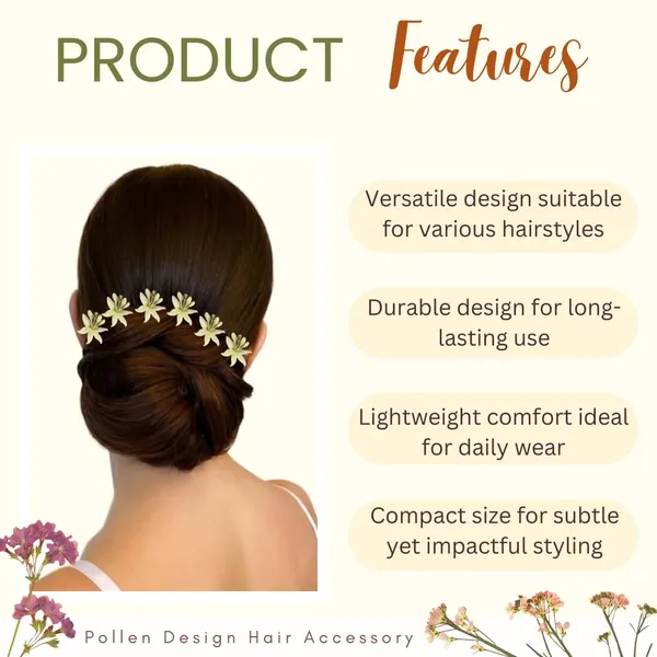 Green_Artificial_Lily_Flower_With_Abundance_Of_Petals_Hair_Pin_Accessories_For_Women_&_Girls_(Set_Of_12)