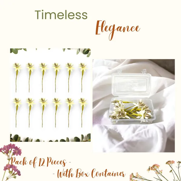 Green_Artificial_Lily_Flower_With_Abundance_Of_Petals_Hair_Pin_Accessories_For_Women_&_Girls_(Set_Of_12)