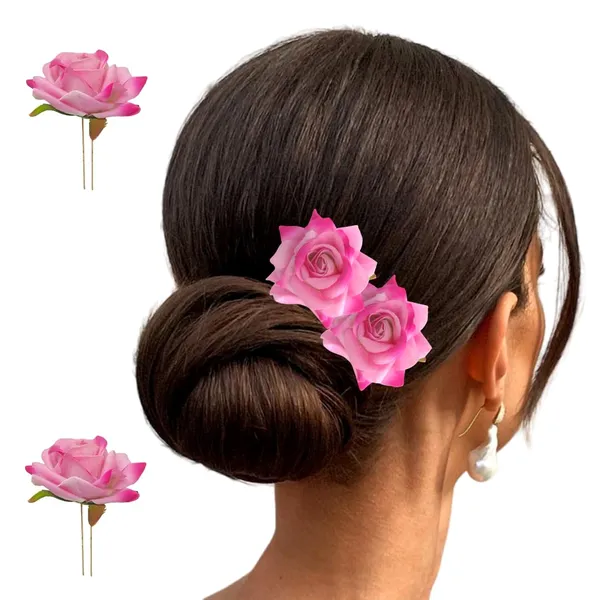 Baby_Pink_Artificial_Plastic_&_Metal_Rose_Flower_With_Abundance_Of_Petals_Design_Hairpin_Accessories_For_Women_&_Girls_(Set_Of_2)_(16_X_14_X_10_Cm)