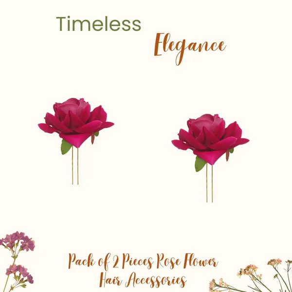 Dark_Pink_Artificial_Plastic_&_Metal_Rose_Flower_With_Abundance_Of_Petals_Design_Hairpin_Accessories_For_Women_&_Girls_(Set_Of_2)_(16_X_14_X_10_Cm)