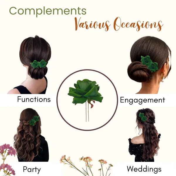Green_Artificial_Plastic_&_Metal_Rose_Flower_With_Abundance_Of_Petals_Design_Hairpin_Accessories_For_Women_&_Girls_(Set_Of_2)_(16_X_14_X_10_Cm)