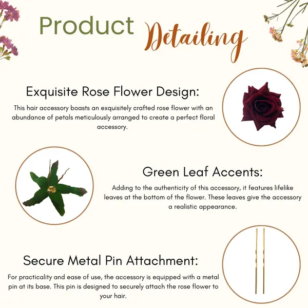 Maroon_Artificial_Plastic_&_Metal_Rose_Flower_With_Abundance_Of_Petals_Design_Hairpin_Accessories_For_Women_&_Girls_(Set_Of_2)_(16_X_14_X_10_Cm)