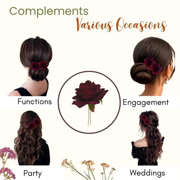 Maroon_Artificial_Plastic_&_Metal_Rose_Flower_With_Abundance_Of_Petals_Design_Hairpin_Accessories_For_Women_&_Girls_(Set_Of_2)_(16_X_14_X_10_Cm)