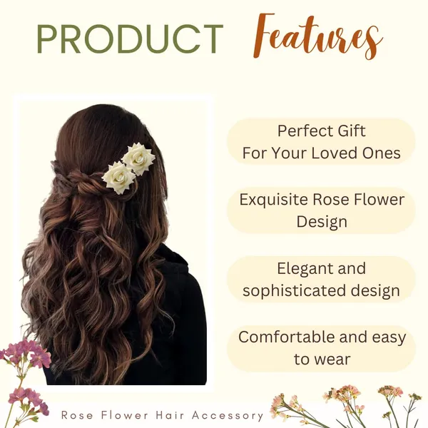 White_Artificial_Plastic_Rose_Flower_With_An_Abundance_Of_Petals_Design_Hairpin_Accessories_For_Women_&_Girls_(Set_Of_2)_(16_X_14_X_10_Cm)