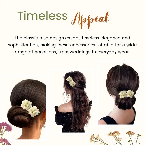 White_Artificial_Plastic_Rose_Flower_With_An_Abundance_Of_Petals_Design_Hairpin_Accessories_For_Women_&_Girls_(Set_Of_2)_(16_X_14_X_10_Cm)