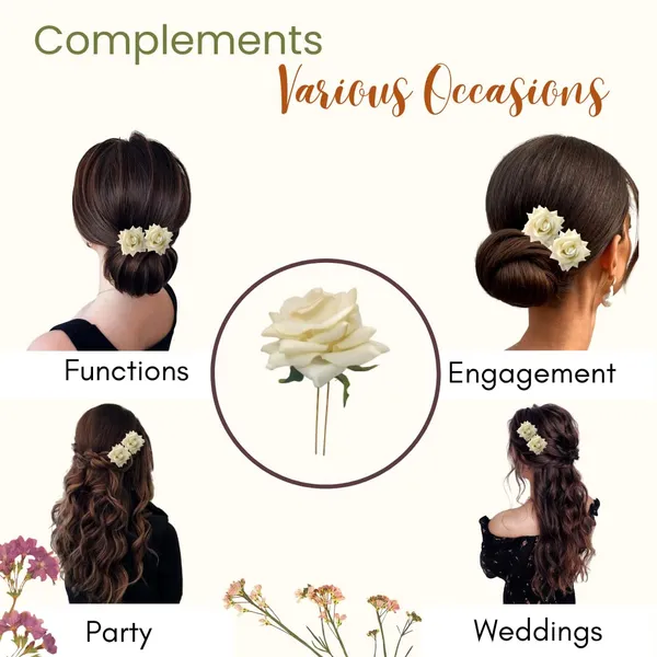 White_Artificial_Plastic_Rose_Flower_With_An_Abundance_Of_Petals_Design_Hairpin_Accessories_For_Women_&_Girls_(Set_Of_2)_(16_X_14_X_10_Cm)