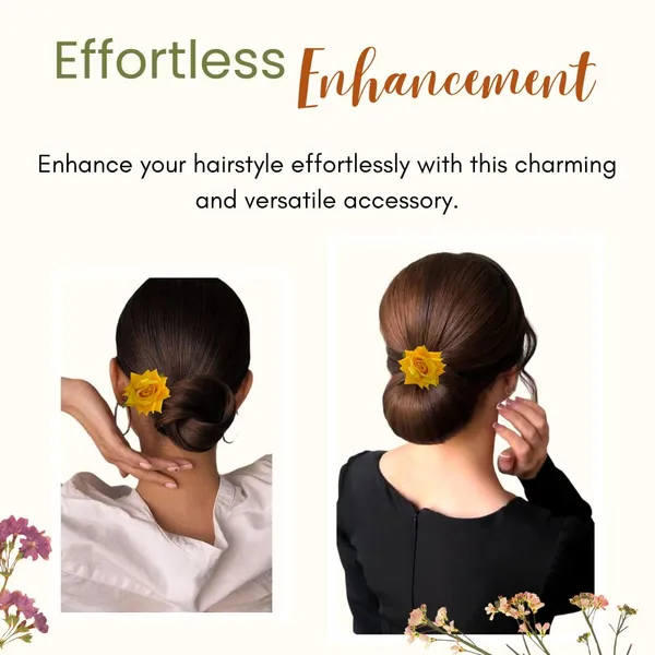 Yellow_Artificial_Plastic_Rose_Flower_With_An_Abundance_Of_Petals_Design_Hairpin_Accessories_For_Women_&_Girls_(Set_Of_2)_(16_X_14_X_10_Cm)