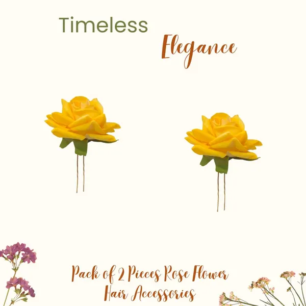 Yellow_Artificial_Plastic_Rose_Flower_With_An_Abundance_Of_Petals_Design_Hairpin_Accessories_For_Women_&_Girls_(Set_Of_2)_(16_X_14_X_10_Cm)