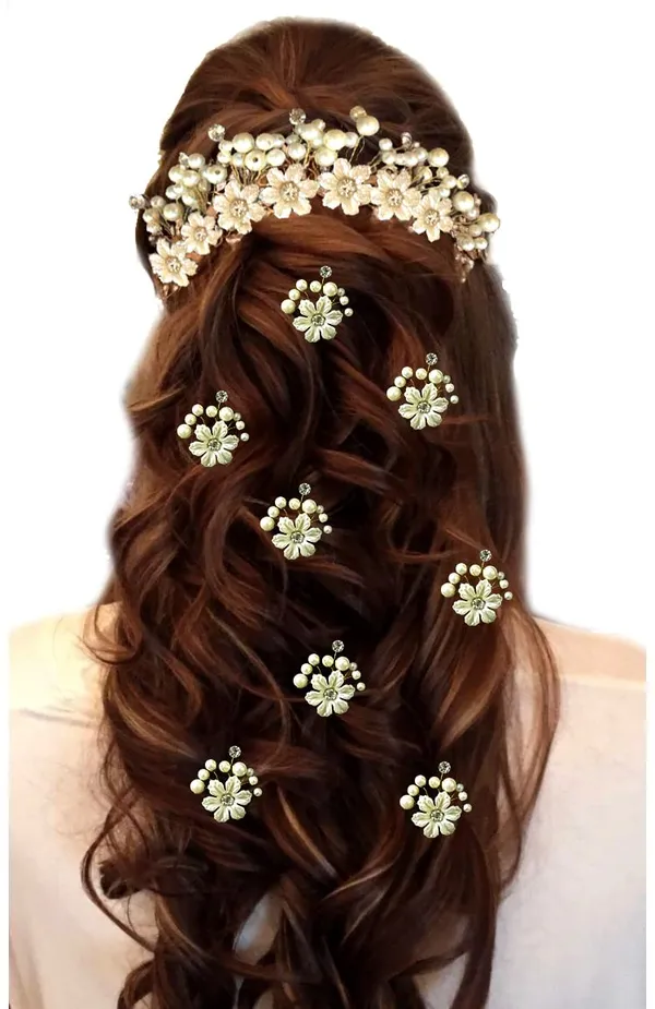 Pearl_Attractive_Artificial_Rounded_Wedding_Hair_Vien_And_Hair_Pins_Accessories_For_Women_&_Girls_(14_X_8_X_1_Cm)