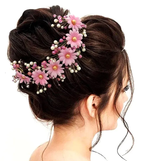 Baby_Pink_Artificial_Round_Shape_Flowers_With_Pearls_Bridal_Hair_Vein_Accessories_For_Women