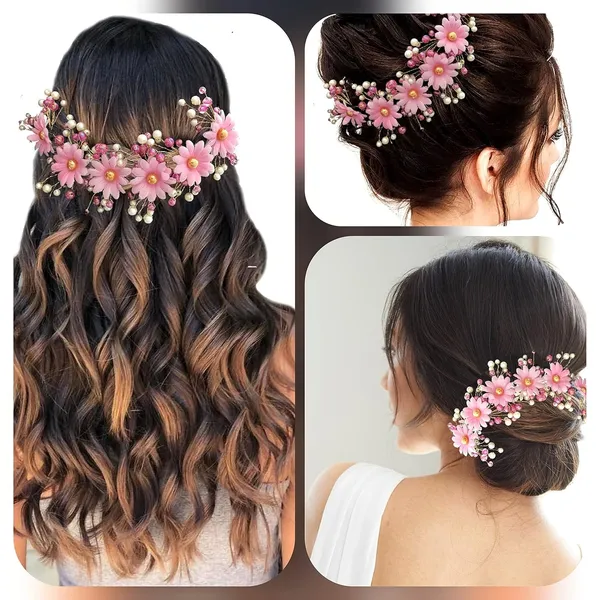 Baby_Pink_Artificial_Round_Shape_Flowers_With_Pearls_Bridal_Hair_Vein_Accessories_For_Women