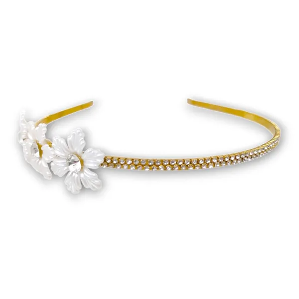 Gold_&_White_Pearl_And_Flowers_Headband_With_Woven_Crystal_Chain_Work_Hair_Band_For_Women_(14_X_8_X_1_Cm)