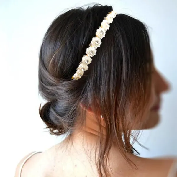 Gold_&_White_Artificial_Metal_Pearl_Flowers_With_Sparkling_Crystal_Beads_Design_Headband_For_Women_&_Girls_(14_X_8_X_1_Cm)