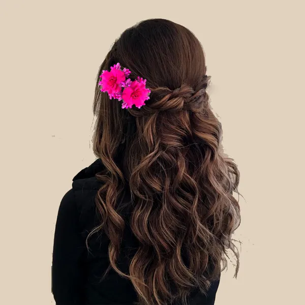 Dark_Pink_Rose_And_Pollen_Floral_Charming_Flowers_Design_Hairpin_For_Women_&_Girls_(14_X_8_X_1_Cm)