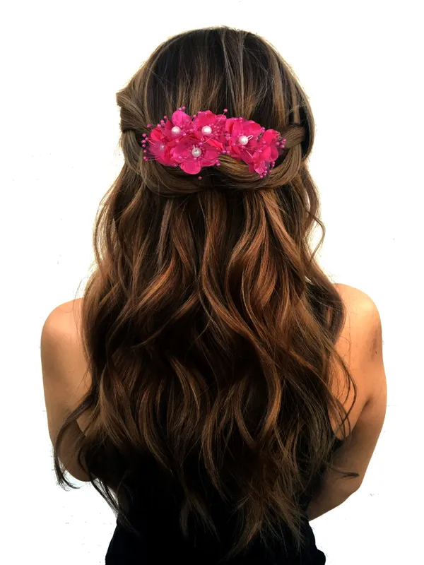 Dark_Pink_Stylish_Hair_Pin_Accessories_For_Women