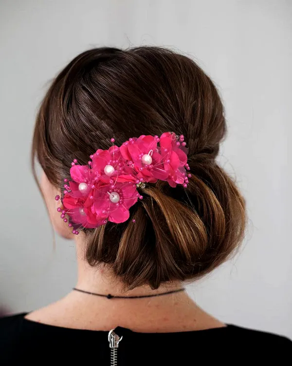 Dark_Pink_Stylish_Hair_Pin_Accessories_For_Women